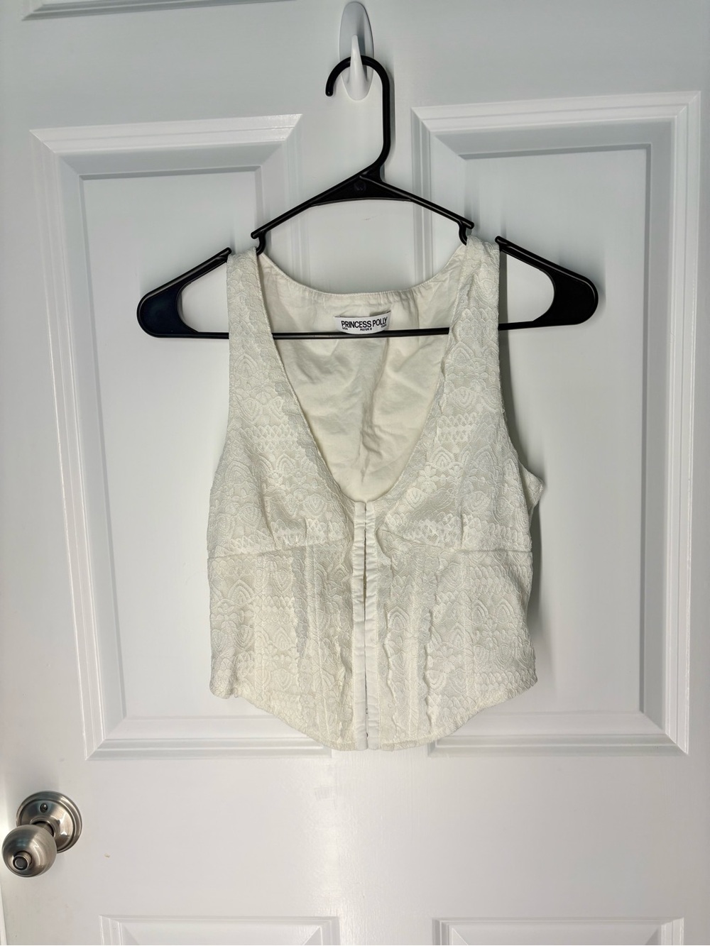 Boho Renfaire Peasant Western Princess Polly White Lace Corset Top